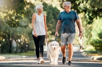 Man jogging with friends