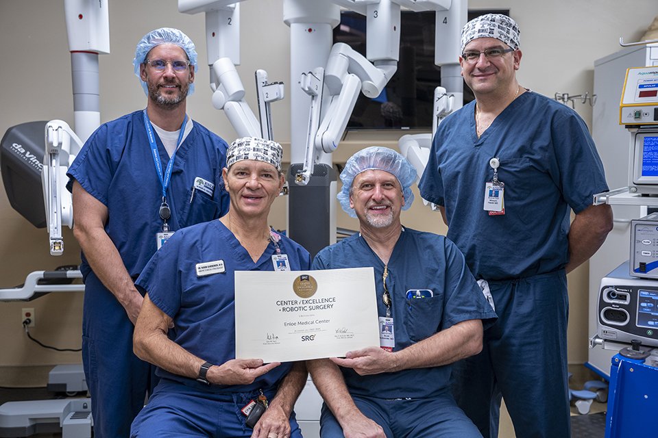 Doctors with robotic excellence award