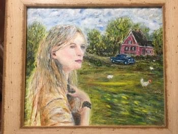 Ray Eastman woman on farm art