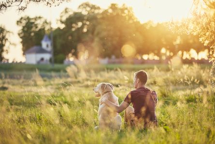 man and his dog