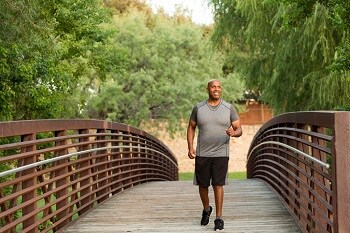 Man walking in park