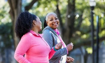 two women out for a walk