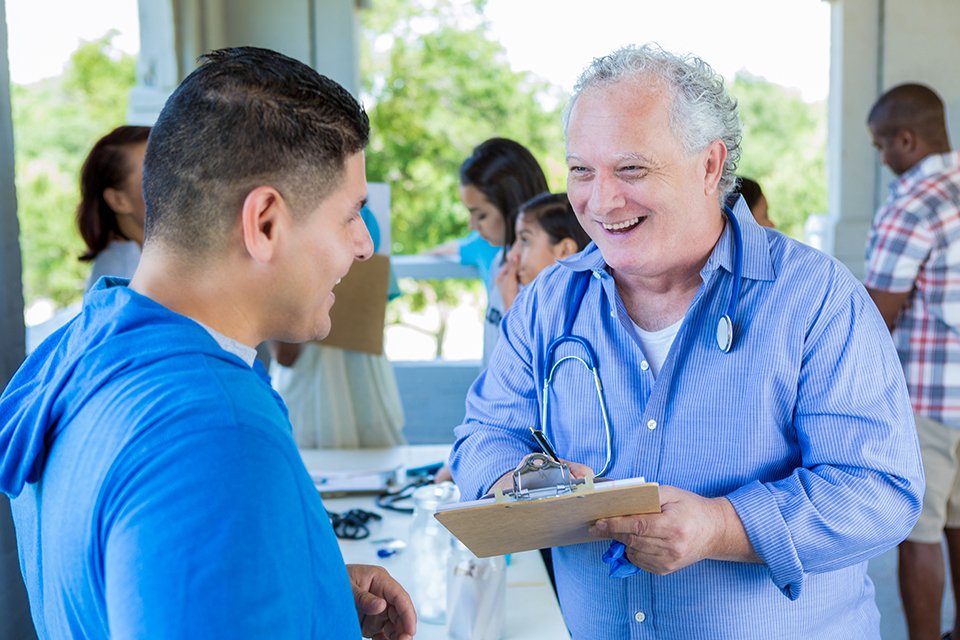 Caregiver at a health fair