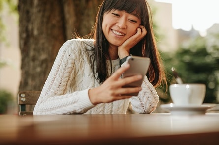 Happy Woman on Cellphone