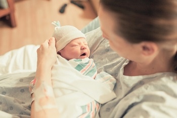 Mom with newborn