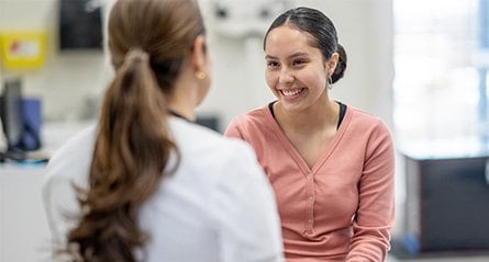 Caregiver with a patient