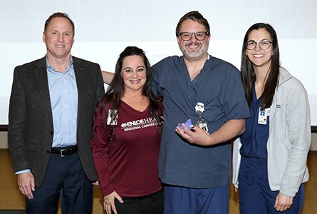 Stories of Excellence recipients Peter Scalet and Sheila Vrbeta