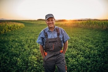 Farmer in a field 