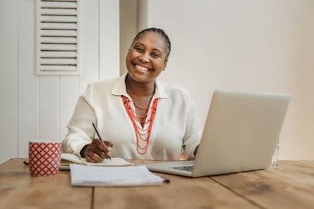 professional person with laptop