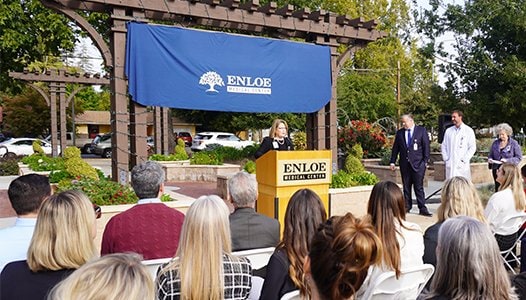 Jolene Francis speaking at podium