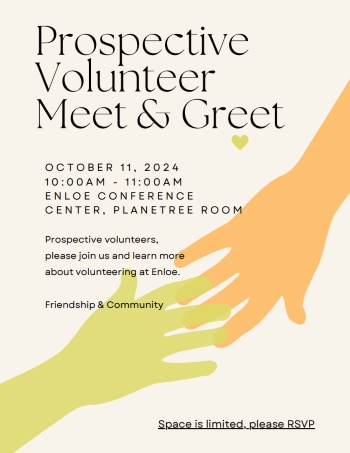 Volunteer Meet & Greet flyer