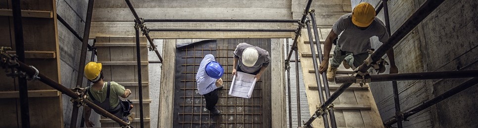 Construction workers on site