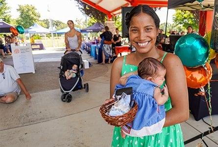 Happy mother with child