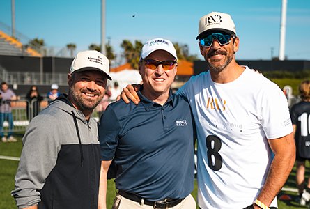 Jeff Kragel (Aaron Rodgers Foundation), Mike Wiltermood and Aaron Rodgers